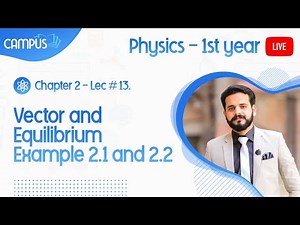 11th Physics Ch. 2 Lecture 13 Vector and Equilibrium Example 2.1 and 2.2