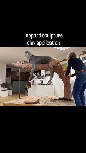 Leopard sculpture, watch til the end! Here’s the clay going onto the armature and what an exciting moment it is! This is going to take me a number of days to complete so stay tuned to see the finished sculpture. #leopard #leopardsofinstagram #animalsculpture #sculpture #animallovers #animalart #wildlifelovers #safari #sculpt #timelapse #nickmackman | Nick Mackman Animal Sculpture