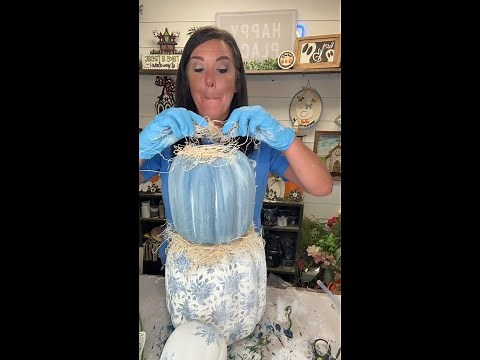 Transform Dollar Tree Pumpkins: Easy Fall DIY Makeover 🌟 #fallcrafting