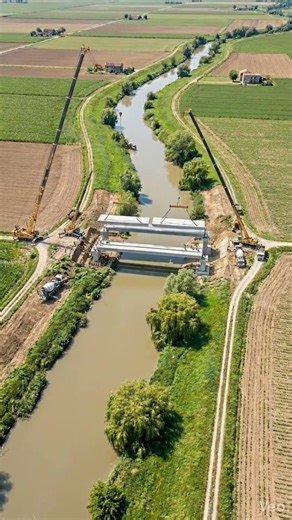 Bridge Built Over River Faster Than You'd Think #timelapse #shorts #construction