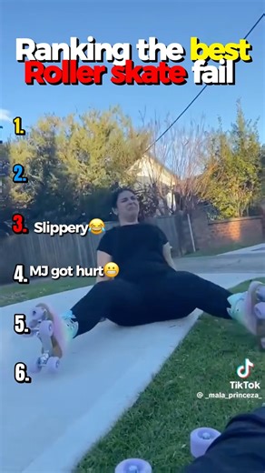 Ranking the best roller skate fail😂 #rollerskating #fail