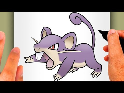 HOW TO DRAW RATTATA - How to Draw Pokémon Nº 0019 (EASY POKÉMON DRAWING) - Rattata Drawing