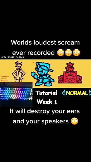 the world's loudest scream ever recorded! it will break your ears and your speakers! #fnf #fridaynightfunkinmeme #fridaynightfunkin