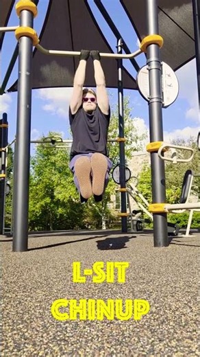 L-Sit Narrow Grip Chinup | Build Core & Bicep Strength with This Calisthenics Move #pullups #abs