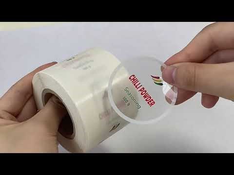 Roll label: Test for product quality