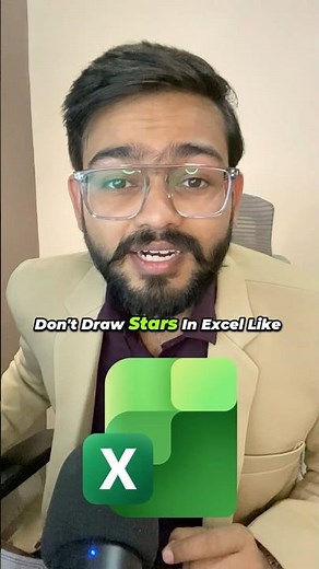 Don't Draw Stars in Excel Like this‼️Instead Use Amazing Trick #excel #exceltips #shorts