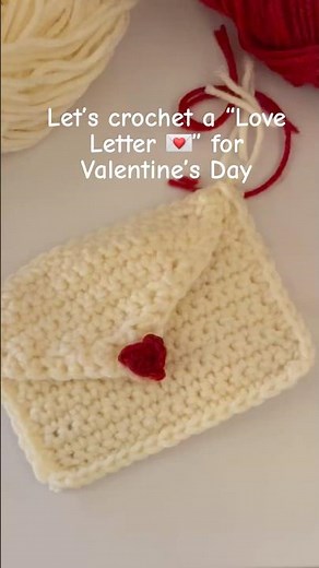 How to Crochet a Love Letter Envelope for Valentine’s Day – Beginner-Friendly & Quick! #valentines