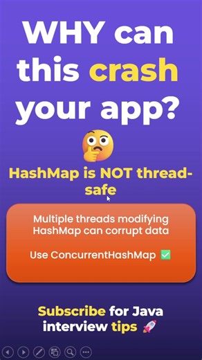 Why It Fails ❌ HashMap in Multithreading #shortsfeed #interviewshorts #javashorts #java #corejava