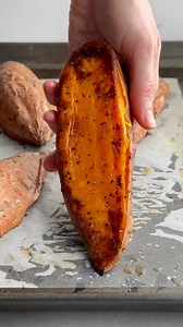 The hack to baked sweet potatoes in HALF the time!! Write POTATO for all the details ❤️ | Chelsea's Messy Apron