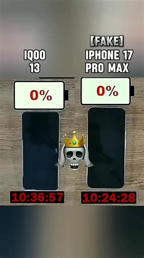 iphone vs iQOO battery drain test🥵🔥#shorts