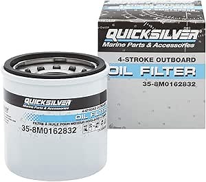 Quicksilver 8M0162832 Oil Filter for Select Mercury 9.9-30hp Outboards