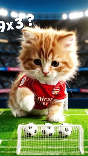 Kitten's Soccer Math Challenge! Newcastle vs Arsenal