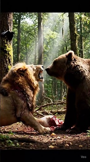 Lion vs Bear | Climax Battle in the Wild #shorts #wildlife #animals #nature