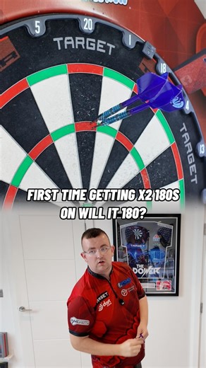 First time getting 2 180s on Will it 180! Won’t be the last! #darts