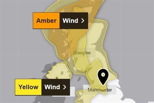 Hour-by-hour forecast as Storm Amy brings weather warnings and predicted 50mph winds to Calderdale