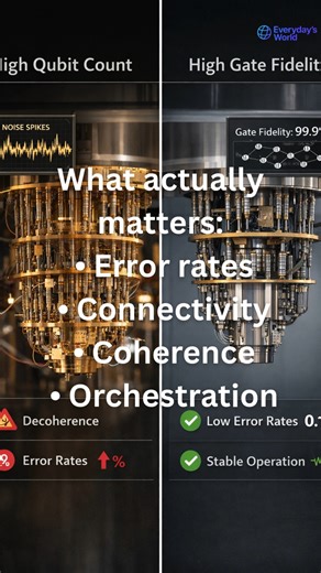 Everyday's World on Instagram: "More Qubits ≠ Better Quantum Computers More qubits don’t equal more capability. Systems engineering matters more than headlines."