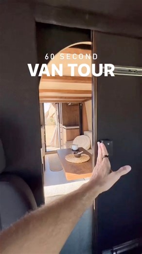 DIY Home on 4 wheels. 😃Take a look at this beauty one more time. @nicole.and.edden named this van The Concrete Oasis. You see that by the finish on the walls to resemble concrete. It adds a warmth to the tiny home interior, don’t you think? It’s packed with a hefty battery and solar system for extended days without sun. Some features on this DIY build: wood beam ceiling, air conditioner, heating, 480 watt walkable solar panel, filtered drinking water, dry flush toilet, queen sized bed, soft clo