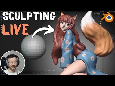 How to Sculpt a Stylized Character? | Kitsune in Yukata