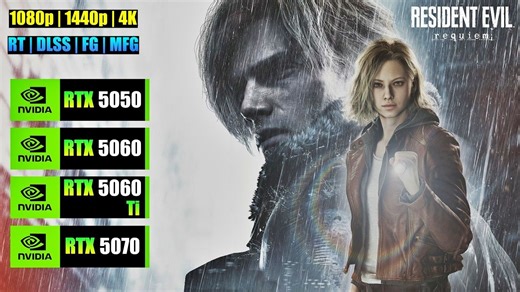 《生化危机9》显卡性能实测：RTX 5050 | 5060 | 5060 Ti | 5070 全系列帧数对比（1080/2K/4K）