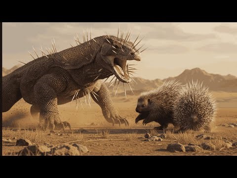 Life 3.5 Million Years Ago | Porcupine vs Ancient Komodo Dragon – The Deadliest Prehistoric Clash