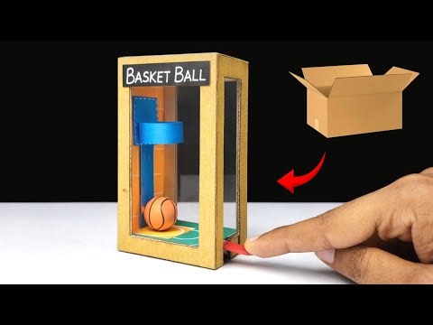 MINI Basketball Game , how to make a basketball game , New cardboard craft