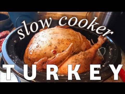 Cooking a 13 lb Turkey in a Crockpot! [it was juicy AF]