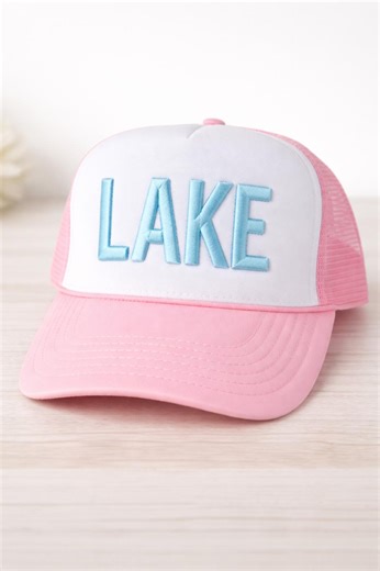 Personalized Lake Embroidered Trucker Hat | Retro Foam Cap - Etsy