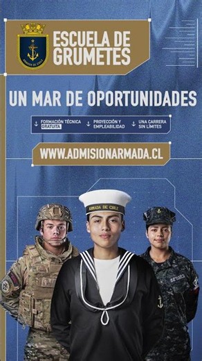 Escuela de Grumetes Admisión 2027 | Formación Técnica Gratuita | Armada de Chile