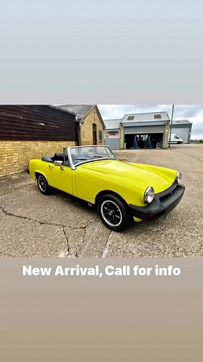 Arriving Soon at RFH Classics… This vibrant 1975 MG Midget 1500 is finished in the rarely seen but striking Citron Yellow, a colour that really makes this sprightly little roadster pop. Sitting proudly on polished edge Minilite style alloy wheels and boasting a retrimmed interior, it’s a standout example of an ever popular and always loved British classic. Keep your eyes peeled, full details and photos coming soon! 📞 01462 338755 📱 WhatsApp: 07859 788484 | RFH Classics Ltd