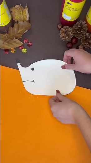 Autumn Leaf Hedgehog Craft | EYFS Nature Activity 🍂🦔 #schoolsupplies #outdoorlearning #craftideas