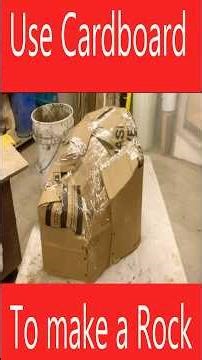 Using cardboard forming to create artificial rock and stone #shorts #cardboard #cardboardcraft