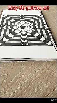 How to make 3D art #3dart #pattern #quickandeasy #quickart #3dpattern #easytomake #drawing #creative