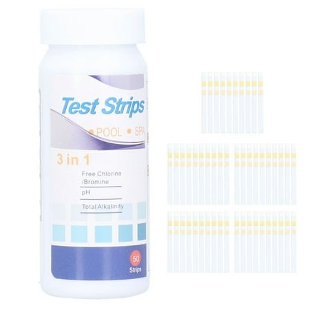 ZOUSSIQI 50 Counts 3 In 1 Spa Pool Water Test Strips Free Chlorine/Bromine PH Alkalinity Testing Paper JU316-26963 - Walmart.ca