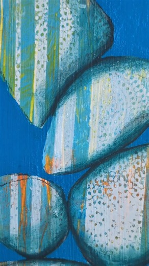 The Unexpected Texture in This Little Abstract Painting #abstractart #painting