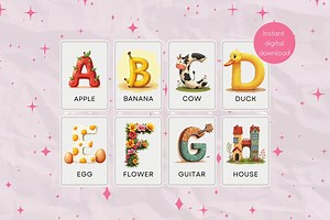 Alphabet Memory Cards for Kids – Uppercase and Lowercase Letters – ABC Flashcards With Visual Cues – Preschool Learning Printable - Etsy Australia