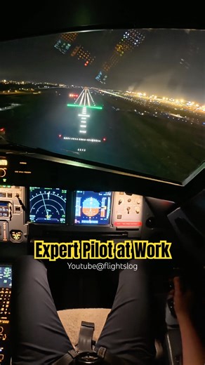 Expert Pilot at Work #airplane #airbus #landing