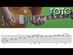 Toto - Rosanna (solo) - guitar lesson with tabs!