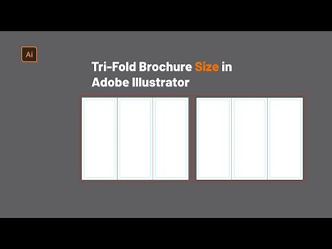 How to set Tri-Fold Brochure Size in Adobe Illustrator #illustrator