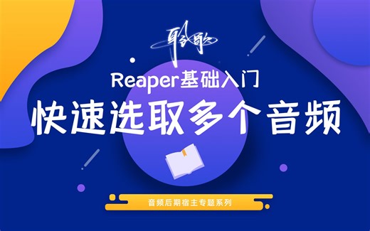 Reaper基础入门 | 快速框选多个音频