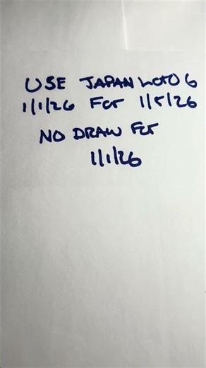 Japan Loto 6 1/5/26. Educational purposes only.