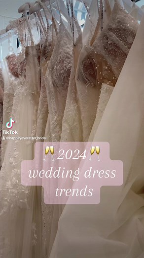Calling all 2024 brides! 🫶🏻 Here are some of this year’s hottest trends in the dress industry. We love them all, which one is your favorite? #2024bride #2024wedding #2024weddingtrends #weddingtiktok #weddingdress #bridaltiktok #bride2024 #weddingdressshopping #trending #foryou #foryoupage #essenceofaustralia #justinalexander #allurebridals #reels | Happily Ever After Bridal