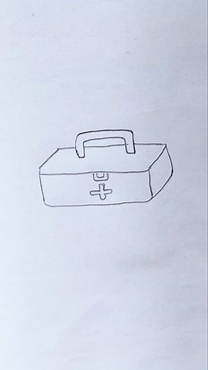 How to draw First Aid Box 😱 Pencil Drawing #shorts