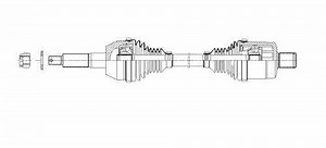 GSP Xtended Length CV Axle Assembly - Rear - Custom Fit GSP ATV-UTV Axles GSP75MR