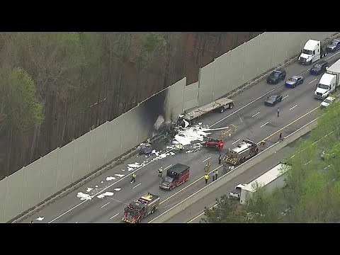 Live traffic camera: All Lanes blocked I-85 south in Gwinnett