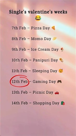 Single’s Valentine Week Plan 😂🍕🎮 | A Food Calendar 📆