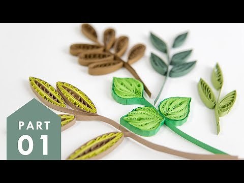 10 Paper Quilling Leaves-Part 1 | Art & Craft Tutorials by HandiWorks