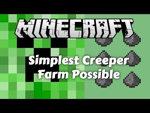 Simplest creeper only farm for Minecraft 1.12/1.13
