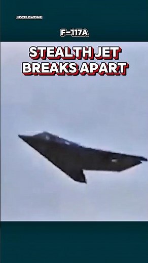 F-117A Stealth Jet Wing Failure – Real Footage from 1997 Air Show Accident #militaryaviation