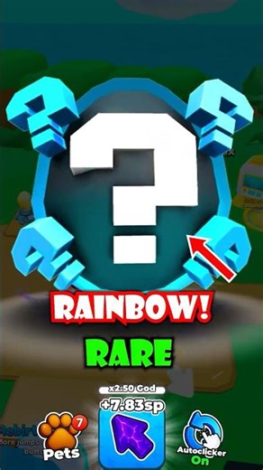 INSANE HATCH! 🌈Rainbow Secret in Tap Simulator #roblox #tapsimulator #shorts
