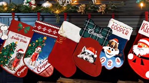 NAZENTI Border Collie Stocking, Dog Stocking, Dog Christmas Stocking, Christmas Stocking for Dog, Custom Christmas Stockings, Christmas Dog Gifts, Personalized Xmas Hanging Stockings, 6